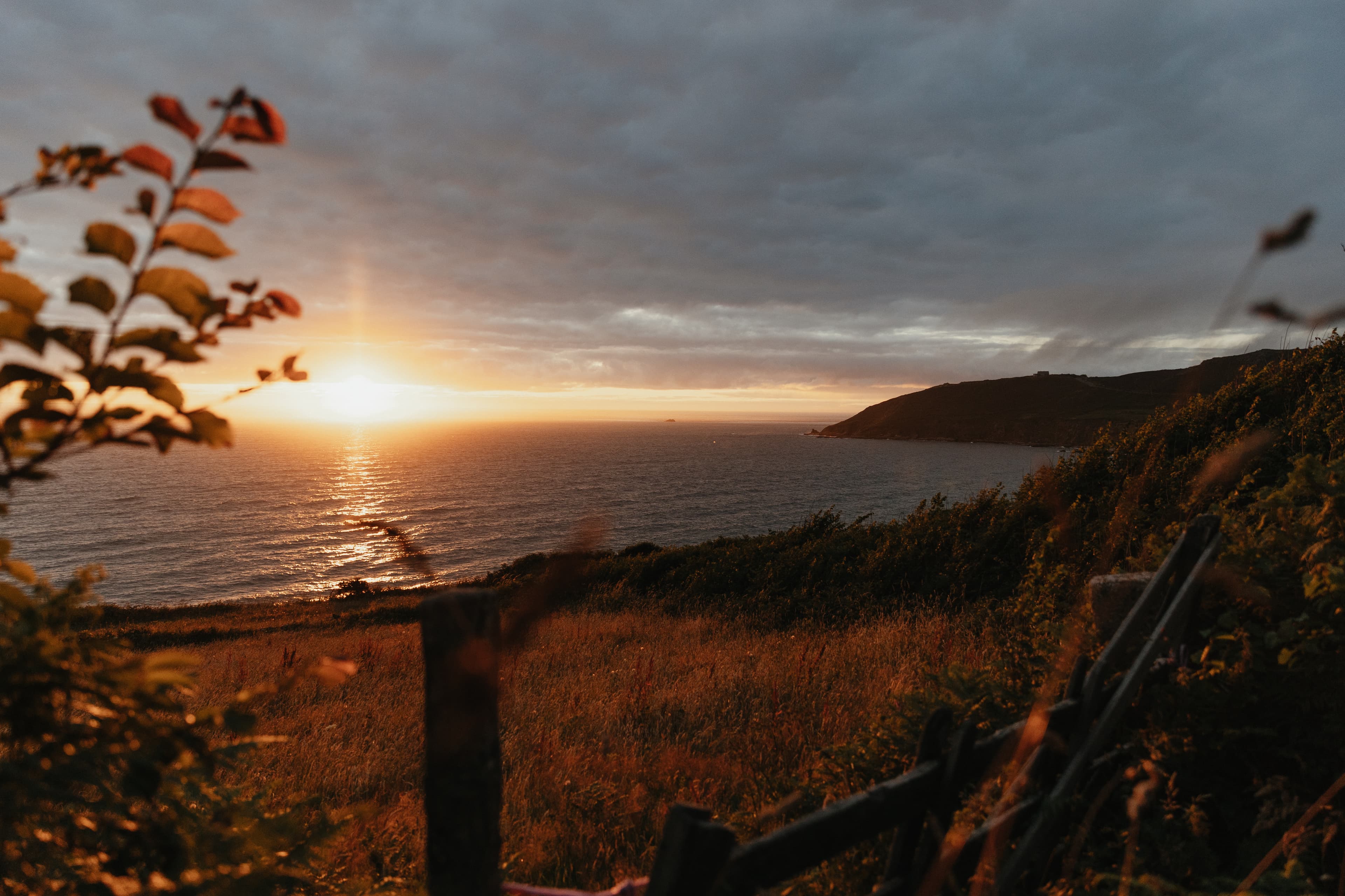 Coucher de soleil sur la côte — Normandie